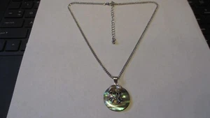 NEW Abalone Shell Dangle Pendent.925 Sterling Silver, Handmade Northwest Native - Picture 1 of 10