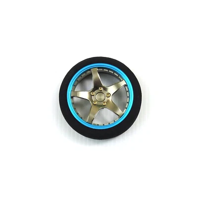 5 Spoke Transmitter Steering Wheel  fit most transmitters L BLUE/Gunmetal - Image 1 of 4