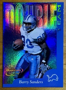 2000 QUANTUM LEAF DOUBLE BARRY SANDERS/CHARLIE BATCH SERIAL #252/1500 - Picture 1 of 3
