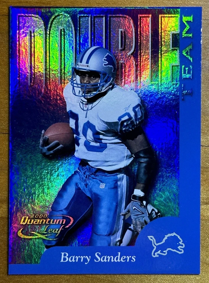 2000 QUANTUM LEAF DOUBLE BARRY SANDERS/CHARLIE BATCH SERIAL #252/1500 - Image 1 of 3