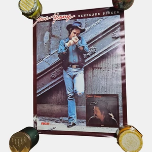Steve Young Renegade Picker poster promozionale vintage anni 70 18x24 RCA Records Country - Foto 1 di 6