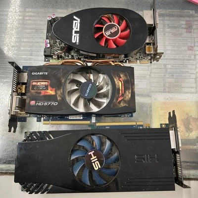 HIS Radeon HD 5870 1GB GDDR5 H587FN1GD Video Card GPU (untested) Bundle Lot - Image 1 of 4