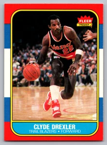 1986-87 FLEER #26 CLYDE DREXLER TRAILBLAZERS ROOKIE - Picture 1 of 3