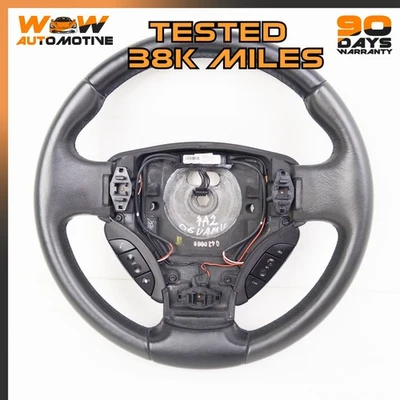 06-16 ASTON MARTIN V8 VANTAGE FRONT LEFT STEERING WHEEL BLACK ASSEMBLY OEM - Image 1 of 4