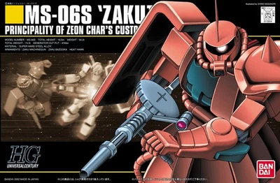 Bandai Hobby Gundam HGUC MS-06S Zaku II Char Custom HG 1/144 Model Kit USA - Image 1 of 4
