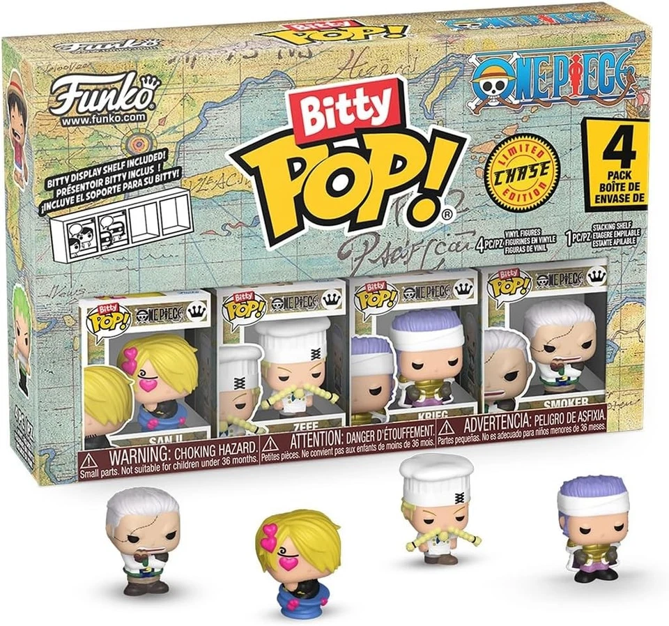 Funko Bitty POP! One Piece Sanji Zeff Kreig and a Random Chase Pop Paquete de 4 Foto 1 de 1