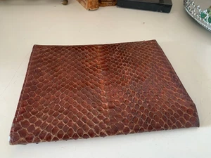 Geldbeutel Handwerklich, Tür Schecks Selbst Schublade Leder Schlange Vintage - Picture 1 of 7