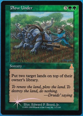 Plow Under FOIL Urza's Destiny NM Green Rare MAGIC CARD (ID# 507250) ABUGames - Image 1 of 2