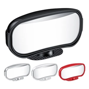 2x Car Auxiliary Blind Spot Convex Mirror Rear View Adjustable Wide Angle Mirror - Picture 1 of 16