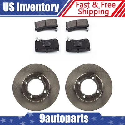 Rotores y pastillas de freno de disco delanteros Ford Festiva 1988-1990 1991 1992 1993 Foto 1 de 3