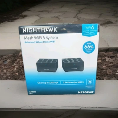 NETGEAR Whole Home Nighthawk Mesh Wifi 6 System Router AX3000 MK72 - Image 1 of 4