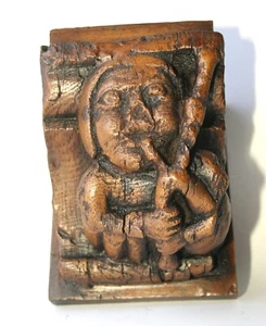 Bagpiping Corbel Unique Medieval Reproduction Cathedral Carving Beverley Minster - Picture 1 of 4