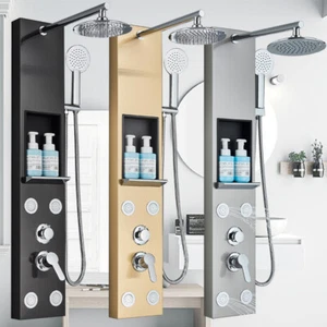 Edelstahl Duschpaneel Duschset Regendusche Kopfbrause Duscharmatur Duschsäule - Bild 1 von 137