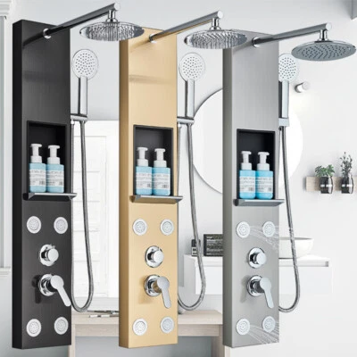 Edelstahl Duschpaneel Duschset Regendusche Kopfbrause Duscharmatur Duschsäule - Bild 1 von 4