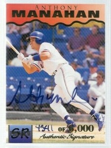 1995 Signature Rookies Preview Anthony Manahan Auto #18 #'d 4341/6000