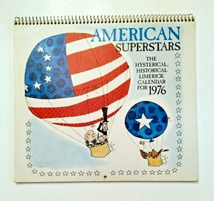 Amerikanische Superstars. Der hysterische, historische Limerick Kalender für 1976. - Bild 1 von 9