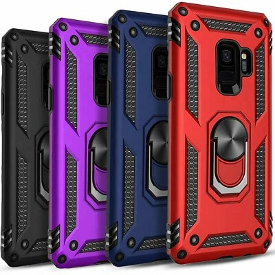 Funda con soporte para teléfono Samsung Galaxy S9 / S9 Plus + Protector de vidrio templado Foto 1 de 4