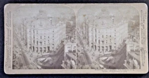 Stereo View Tan Mount-Broadway & Post Office New York City NY - Picture 1 of 1