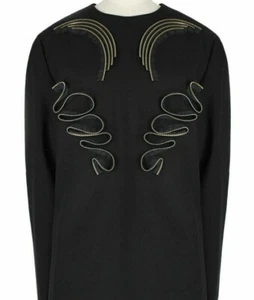 Brand New Stella McCartney Zipper Detailed Black Wool Top Size 42 - Picture 1 of 6