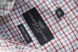 CAMISA HOMBRE LENZO CALVINO MILANO EASY CARE CHECK MANGA LARGA talla 16/41 - Imagen 1 de 12
