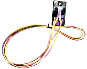 Cable de carga de lona tie dye de carga rápida de 10 pies para iPhone / iPad / iPod - Imagen 1 de 4