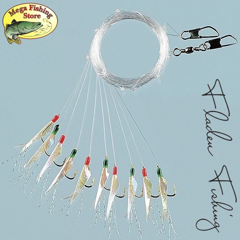 FLADEN Heringsvorfach - Hering Paternoster System  Vorfach Rig - Gr.7 / 10 Haken - Bild 1 von 1