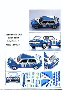 Decal - Fiat RITMO Gr.2 - RIVER TEAM - Rally MESSINA 1981 - Bild 1 von 1