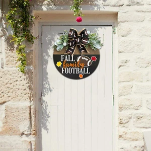 Neu Haustür Deko Rugby Türschild Holz Basteln Anhänger Weihnachten - Bild 1 von 8