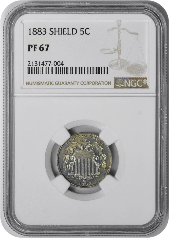1883 Shield Nickel PR67 NGC - Image 1 of 4