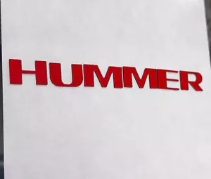 Red Front Bumper Letters for H3 ABS Plastic Inserts - Picture 1 of 2