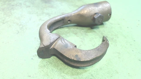 Vintage--Cast Brass-Upper Window Closure Hook-Pull- end-Window Hardware Cover