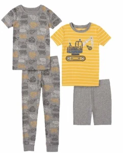 Kids Headquarters Boys 4 Piece Pajama Set Construction - Picture 1 of 1