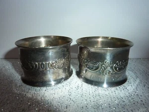 2 servilleteros vintage Wallace plateros barrocos placa de plata 734 - Imagen 1 de 4