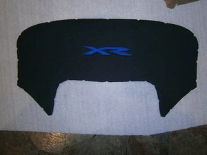 FORD BA BF FG XR SEAT LOGO TRIM BLACK CLOTH with BLUE STICHING NEW GENUINE - Picture 1 of 2