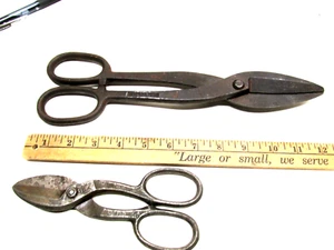 LOT 2 Vintage Tin Snips 7" & 12 1/2 "" - Picture 1 of 6