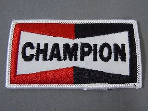 Vintage CHAMPION SPARK PLUGS Embroidered IronOn Uniform-Jacket Patch 3 1/2" x 2" - Picture 1 of 2