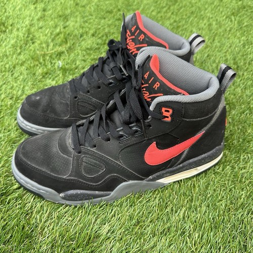 JORDAN Nike Flight 13 Mid Black Crystal Uomo Taglia 9 Nero Rosso Stressed Streetwear