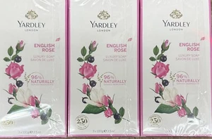 Yardley London English Rose Luxury Soap Set Triple Milled 3.5 Oz X 9pc - Picture 1 of 5