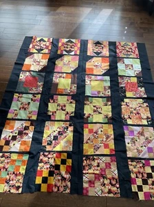 Trapuntino cucito a macchina fatto a mano multicolore autunno zucche non finito 69X76 QDP - Foto 1 di 19