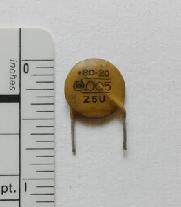 5 NOS Vintage Circle D Z5U Keramik Scheiben Kondensatoren 0,005 mfd @ 500v - Bild 1 von 1