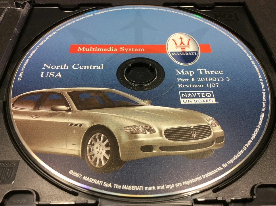 MASERATI NAV GPS DVD CD MAP THREE 3.  2018013 3.  1/07 NORTH CENTRAL  US #CD40 - Image 1 of 1