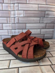 Spring Step Wedge Sandles Womens 6 Mauve Suede Adjustable - Picture 1 of 11