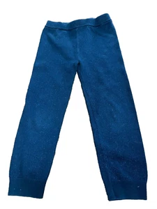 GAP Girl's Blue Sparkly Cotton Sweater-like Warm Thick Leggings Size 4 - Picture 1 of 2