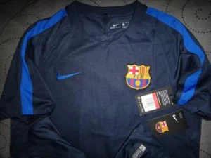 NIKE DARK BLUE BARCELONA FCB SOCCER SHIRT SIZE L MEN NWT $65.00 - Picture 1 of 3