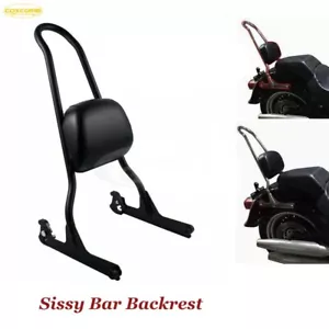 Detachable Sissy Bar Backrest + Luggage Rack For Harley Softail Standard FXST - Picture 1 of 10