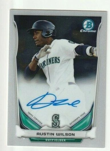 2014 Bowman Chrome Austin Wilson Seattle Mariners Autograph Auto Card - Image 1 of 1