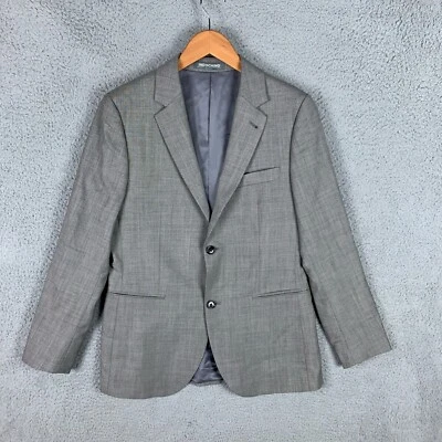 Indochino Blazer Jacket Mens Custom 36R Gray Made 2 Button Wool Sport Coat - Image 1 of 4