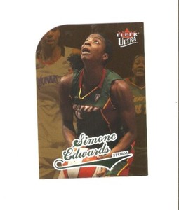 simone edwards 2004 ultra wnba gold,kingston,jamaica,seattle storm card # 80