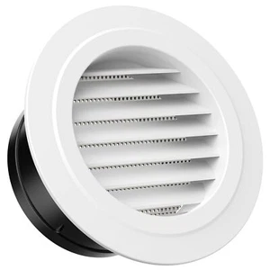 6 Inch Soffit Vent Round Vent Cover With Builtin Screen Mesh Abs Louver Round Ai - Picture 1 of 9