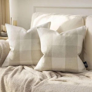 Phantoscope Pack of 2 Gingham 20" x (Pack 2), Off White - Picture 1 of 8